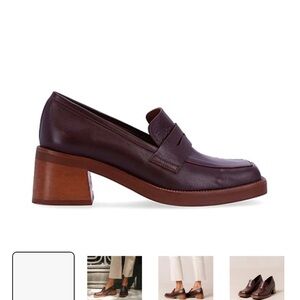 Alohas Roxanne Heeled Loafers in Wine